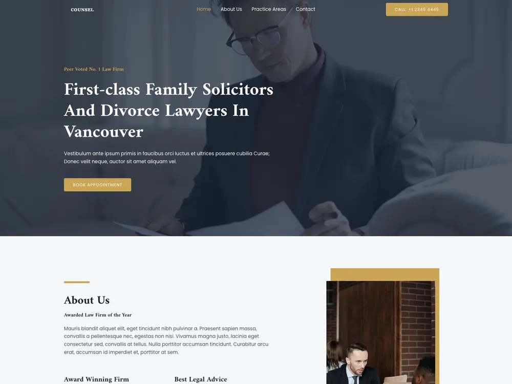 COUNSEL template preview