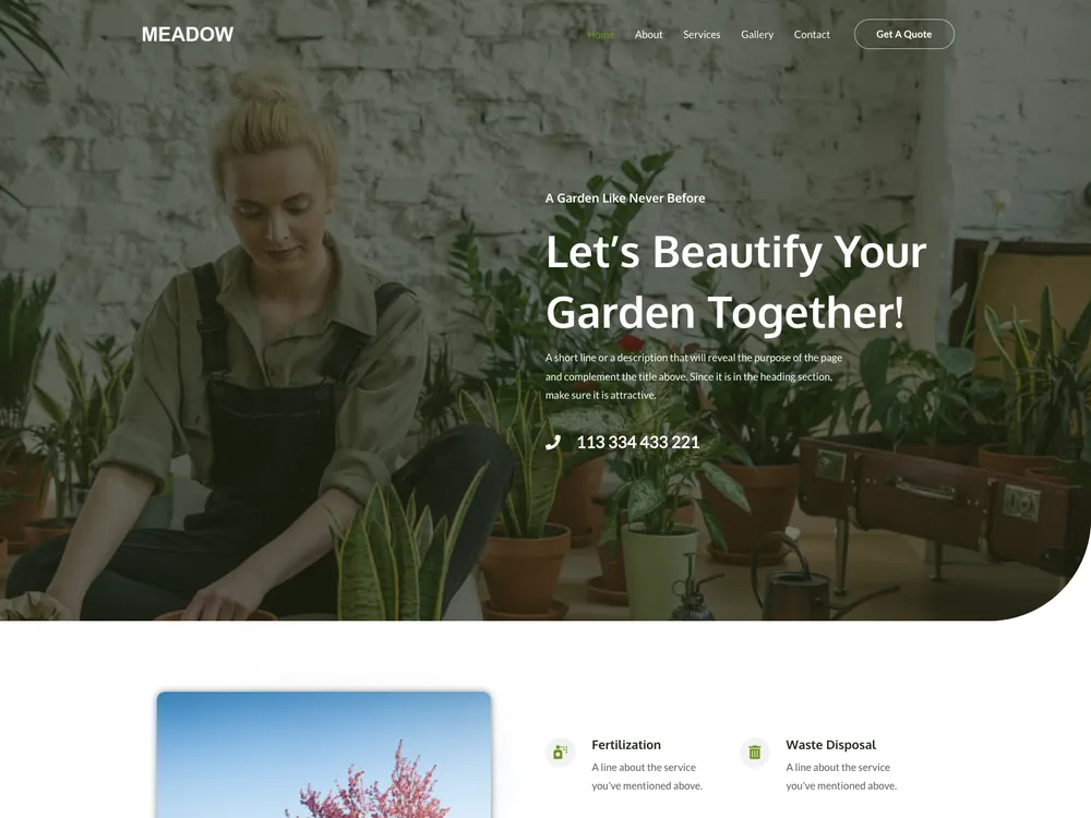 MEADOW template preview