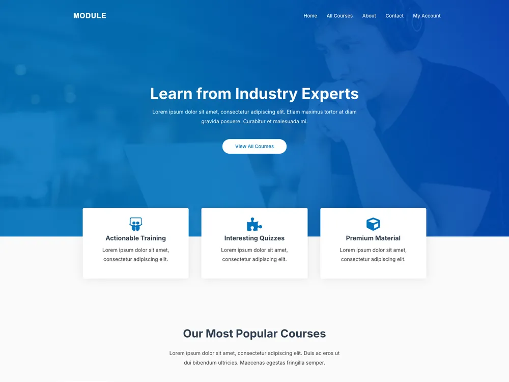 MODULE template preview