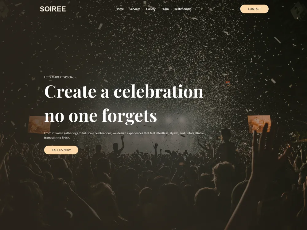 SOIREE template preview